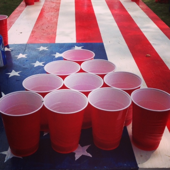 Our American Flag Beer Ping Table really sets the tone